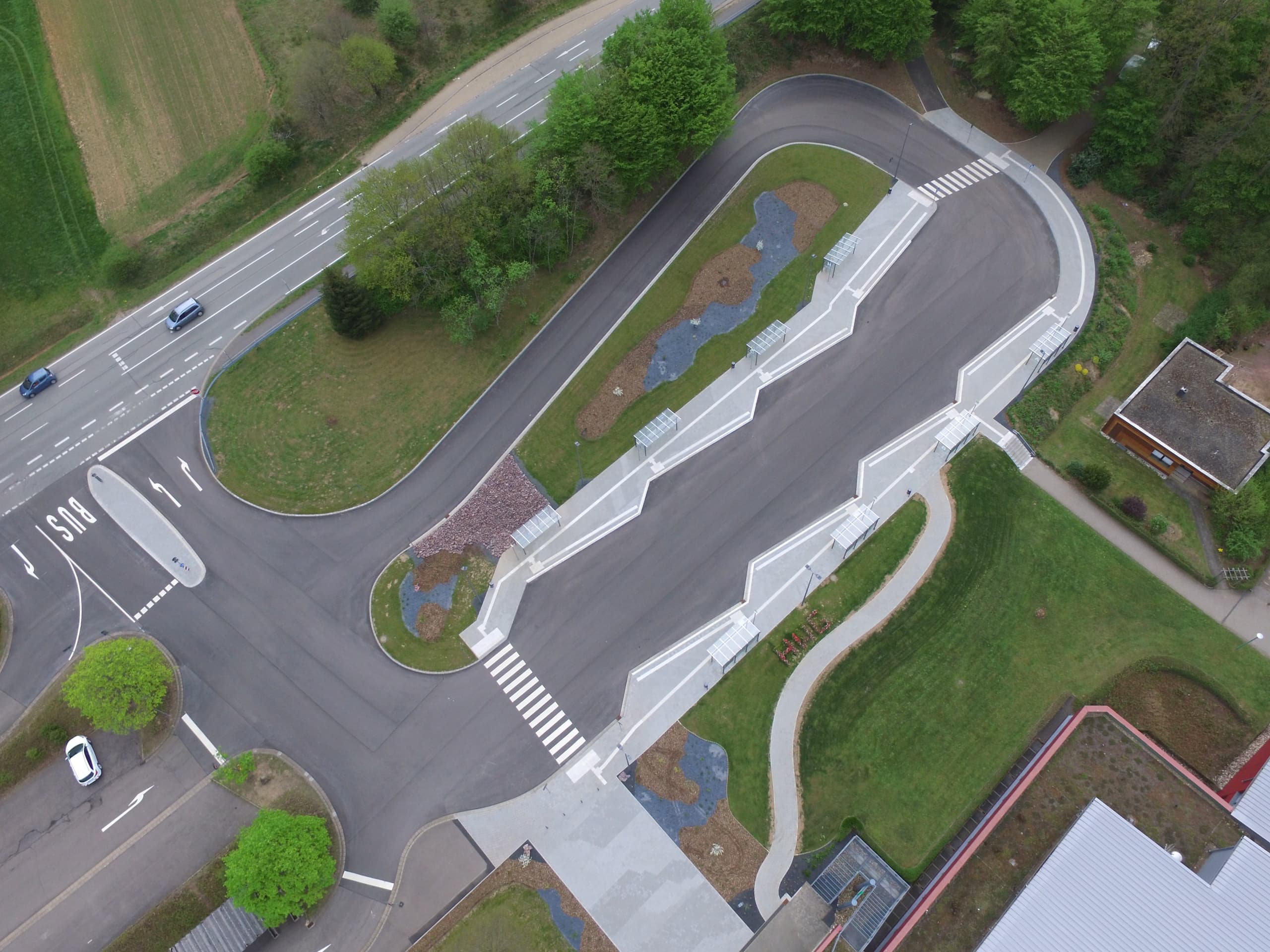 Umbau Busbahnhof Hochwaldgymnasium Wadern, Saarland