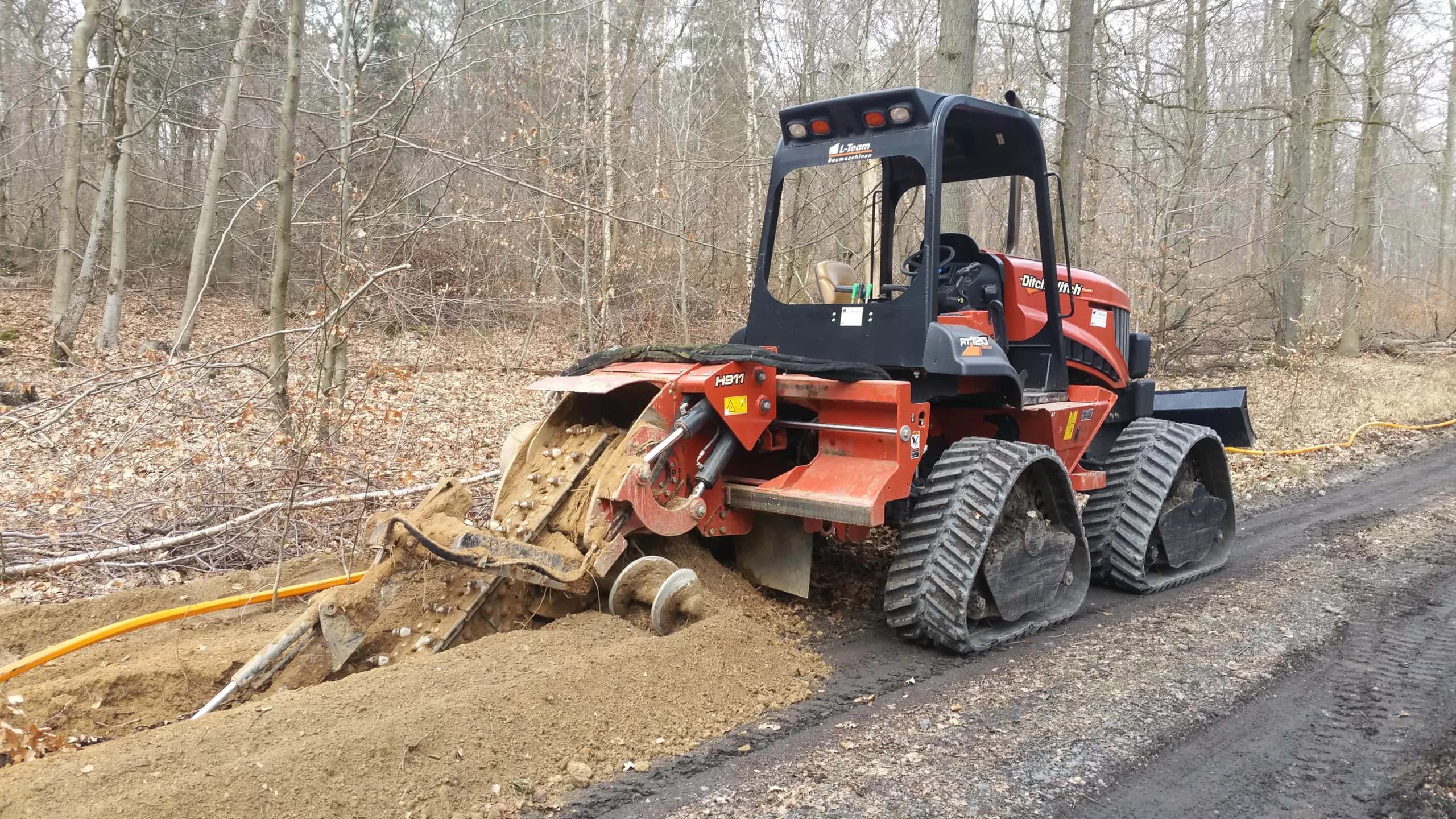 Trenching-Verfahren beim Breitbandausbau