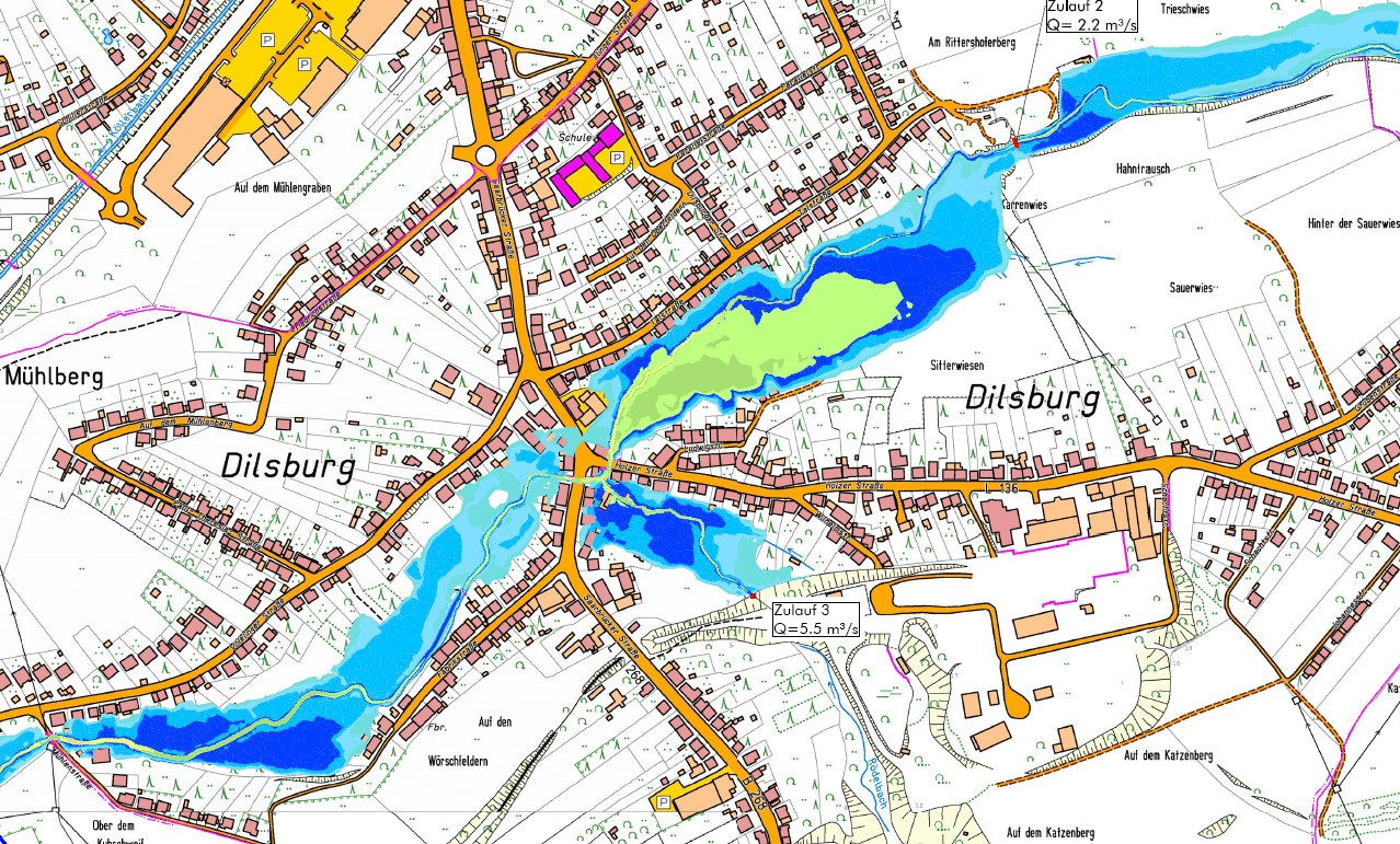 Hochwasserschutzkonzept für den Wahl- und Rödelbach, Heusweiler, Saarland – Projektbild 3