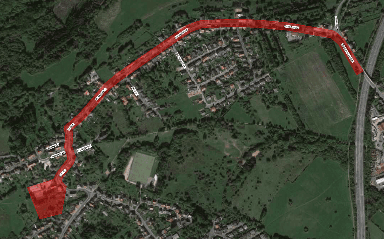 Kanalerneuerung innerhalb der Vorstadtstraße, Heusweiler, Saarland