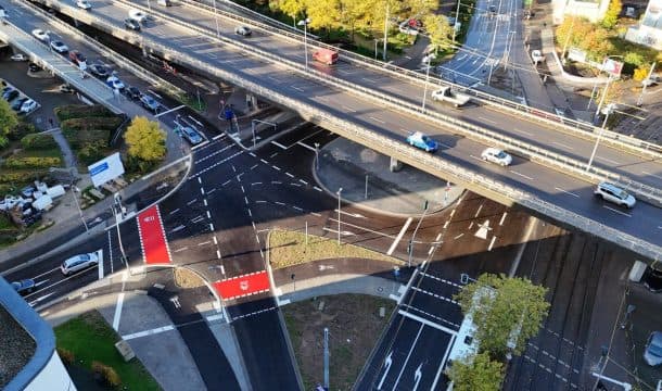 Neubau Kreisverkehr unter der Westspange (TP 04) und Umgestaltung St. Johanner Straße (TP 07), Saarbrücken